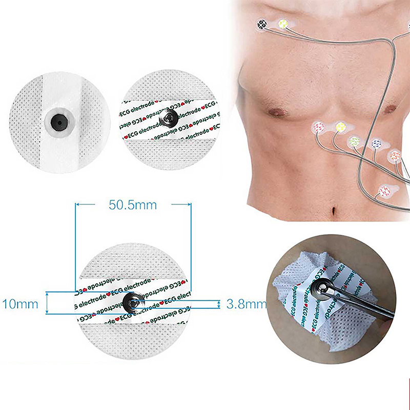 Ecg Patch Monitor - 50 Buah/Tas Tambalan Elektroda Aksesori EKG