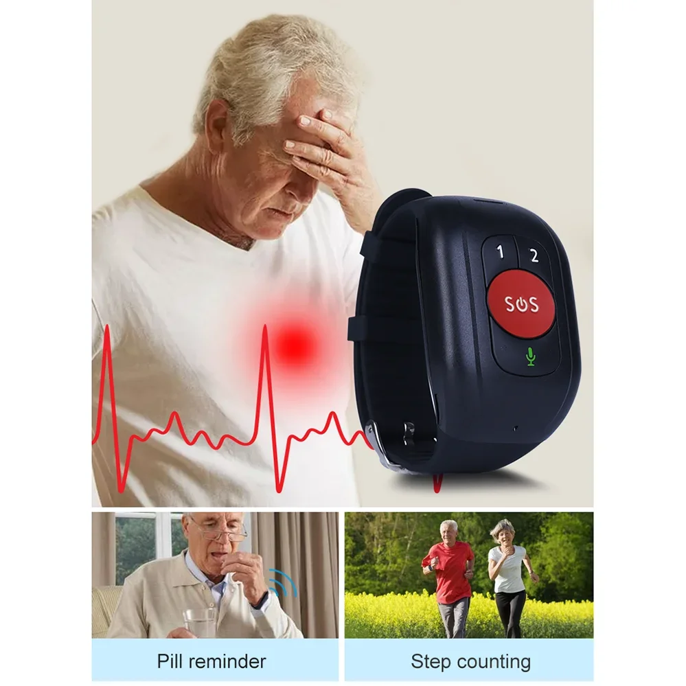 Jam Tangan Pintar 4G LTE SOS u - Fall Detection Watch ulasan dan harga