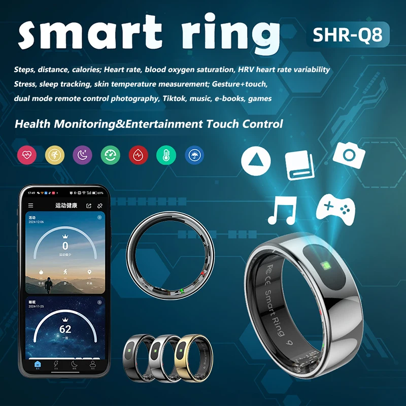 R08 cincin pintar Pria Wanita, - Temperature Ring Skin ulasan dan harga